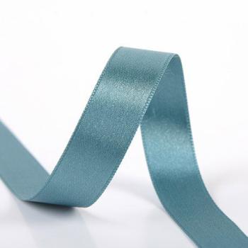 Satinband 6 mm in Petrol auf der Rolle, glänzende Oberfläche